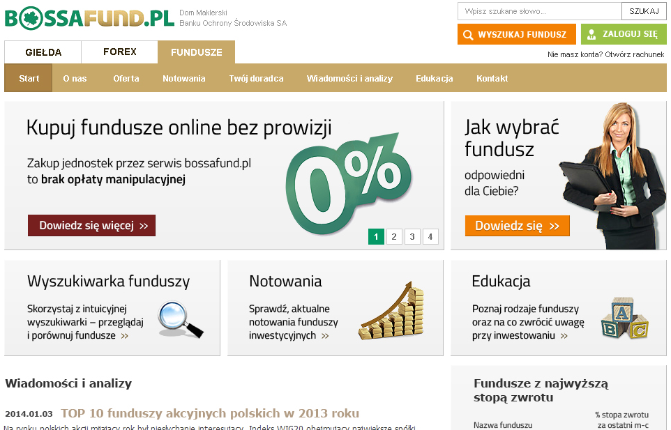 Bossafund.pl - po optymalizacji użyteczności bossafund - po optymalizacji wykonanej przez Usability LAB